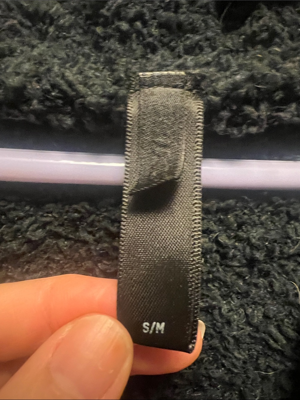 SKIMS Teddy Bear Black Cozy Soft Zip Up - Picture 3 of 5